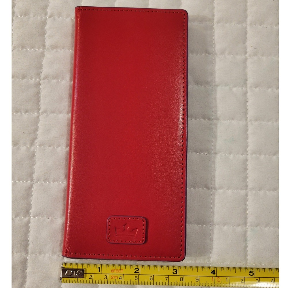 Baekgaard Card Keeper Wallet Solid Red Plum Purple Colorblock Cute Vera Bradley - Picture 2 of 8